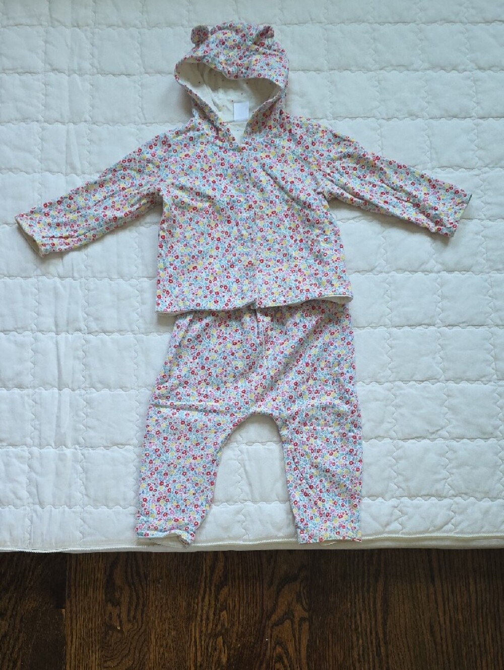 Baby Floral Hoodie Set - Pink, Red, Yellow, Green